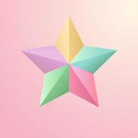 Star color icon vector