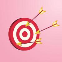 Red Arrow Miss Target vector