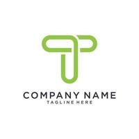 T initial letter logo design template vector. vector