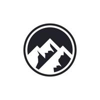 Mountain vector logo design template. Mountain logo.