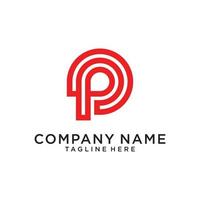 Initial letter P vector logo design template.