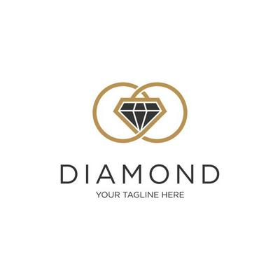 Creative Diamond Concept Logo Design Template.