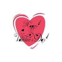 Happy Valentine's Day Vector Background with heart pattern and typography.