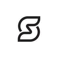 SS or S initial letter logo design vector on