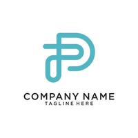 Initial letter P vector logo design template.