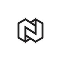 Letter N or NN monogram logo design vector. vector