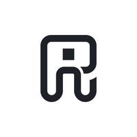 Initial Letter R Abstract logo vector template.