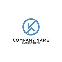 Initial K letter Logo design vector concept.