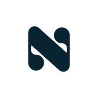 N initial letter logo design vector template.