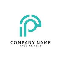 Initial letter P vector logo design template.