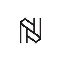 Letter N or NN monogram logo design vector. vector