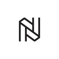 Letter N or NN monogram logo design vector. vector