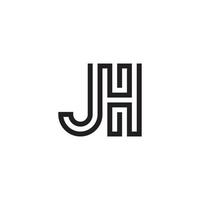 JH or HJ letter logo design vector. vector