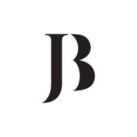 concepto de diseño de logotipo de letra inicial jb o bj. vector