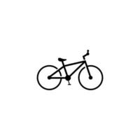 logotipo de ilustración de vector de icono de bicicleta sobre fondo blanco.