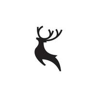 Deer vector icon logo design concept. Deer silhouette