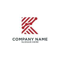 Initial K letter Logo design vector concept.