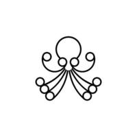 Ilustración de vector de diseño de logotipo de pulpo.