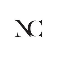 NC or CN initial letter logo design vector. vector