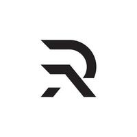 concepto de diseño de logotipo de vector de letra inicial r.