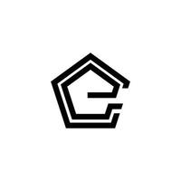 CE or EC initial letter logo design vector. vector