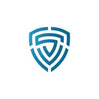 Letter S security logo technology for your company. vector