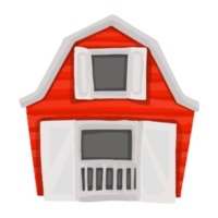 akvarell hus, handmålade gård clipart png