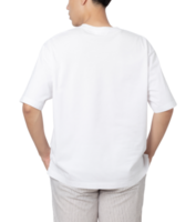 jonge man in oversized t-shirt mockup-uitsparing, png-bestand png