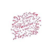 Happy Valentine's Day Vector Background pattern and typography.