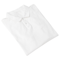 maquette de t-shirt polo plié blanc png