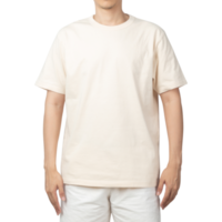 maqueta de hombre en camiseta beige png