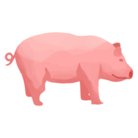 cerdo acuarela, clipart de granja pintado a mano png