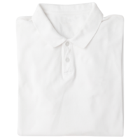 White Folded Polo t shirt mockup png