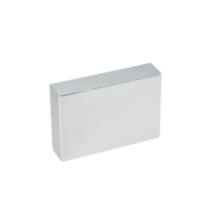 Silver rectangle box mockup, Png file
