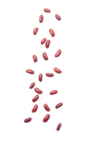 Falling red beans cutout, Png file