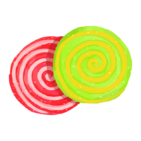 bonbon aquarelle, clipart doux peint à la main png