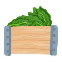 cesta de vegetais em aquarela, clipart de fazenda pintado à mão png
