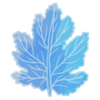 aquarel blad, blauwe bladeren clipart png