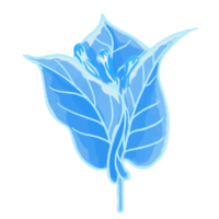 akvarell blomma, blå flora clipart png