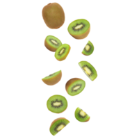 Falling kiwi cutout, Png file