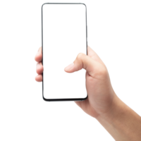 hand, die smartphone mit bildschirmmodell hält png