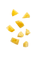 Falling pineapple slices cutout, Png file