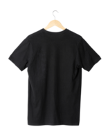 Black T shirt mockup hanging, Png file