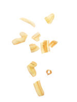 recorte de chips de banana caindo, arquivo png