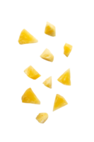 Falling pineapple slices cutout, Png file