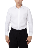 Young man in long sleeve shirt mockup cutout, Png file