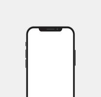 Realistic Notch Smartphone Blank Mockup Template For Social Media Post Advertisement Promotion Announcement Showcase Business Office Isolated Modern Device vector