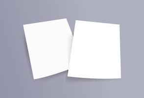 Blank Paper Set Mockup Template Poster Banner Business Brochure Flyer Product Presentation Showcase Promotion vector