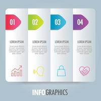 Colorful Modern Digital Infographics Template Four Options Numbered Process Marketing Icons Business Presentation Layout For Banners Web Design