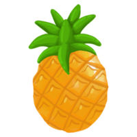 ananas ad acquerello, clipart di frutta dipinta a mano png